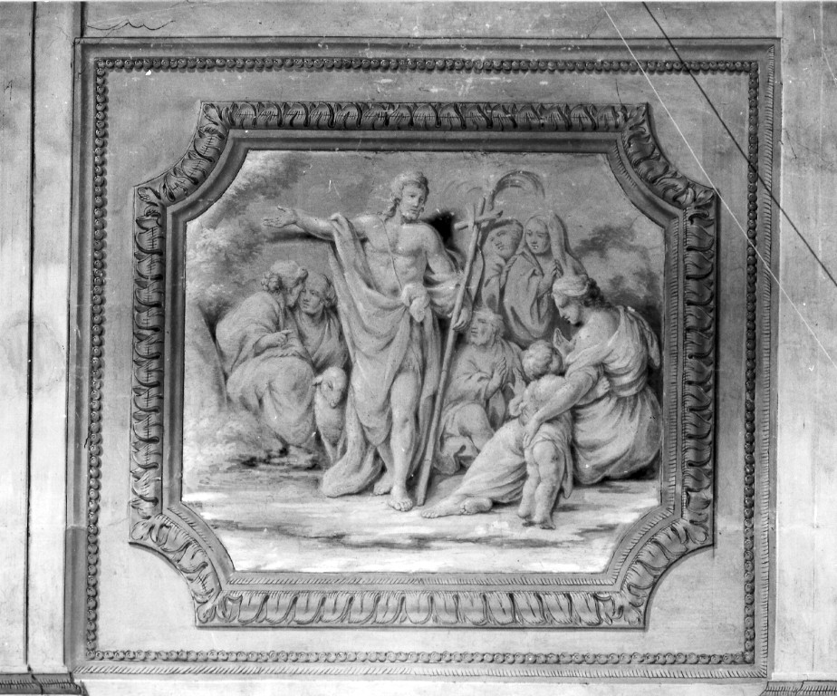 San Giovanni Battista predica nel deserto (dipinto) di Piazza Pietro (attribuito), Rosa Giuseppe Francesco (attribuito) (sec. XVIII)