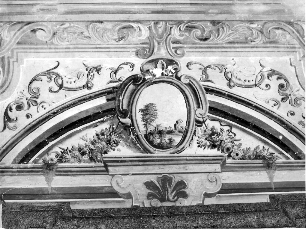 finte architetture con paesaggio (dipinto) - ambito viterbese (fine/inizio secc. XVIII/ XIX)