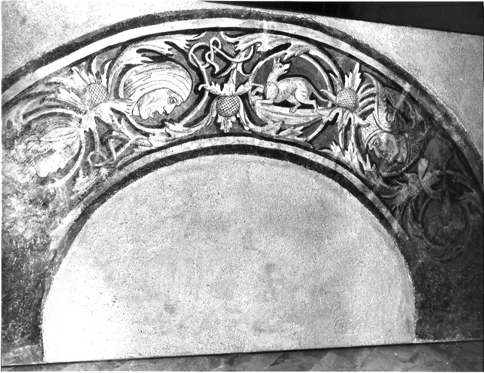 motivi decorativi vegetali (dipinto) - ambito viterbese (fine/inizio secc. XV/ XVI)