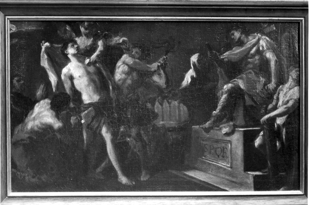 disputa di Santo Stefano nel Sinedrio (dipinto) di Benefial Marco (attribuito) (sec. XVIII)