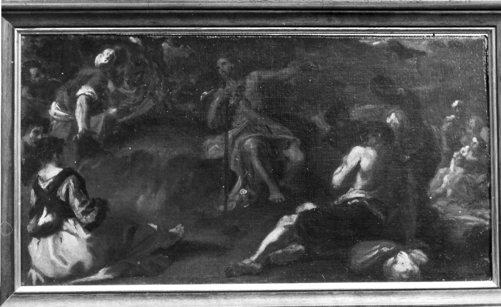 San Giovanni Battista predica nel deserto (dipinto) di Benefial Marco (attribuito) (sec. XVIII)