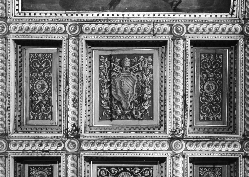 stemma papale (dipinto) - ambito viterbese (sec. XIX)