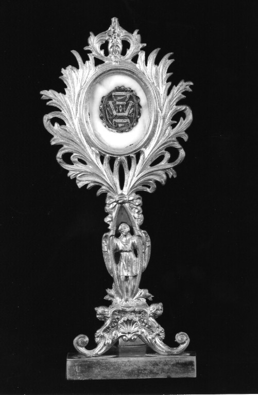 reliquiario - a ostensorio - ambito laziale (fine/inizio secc. XIX/ XX)