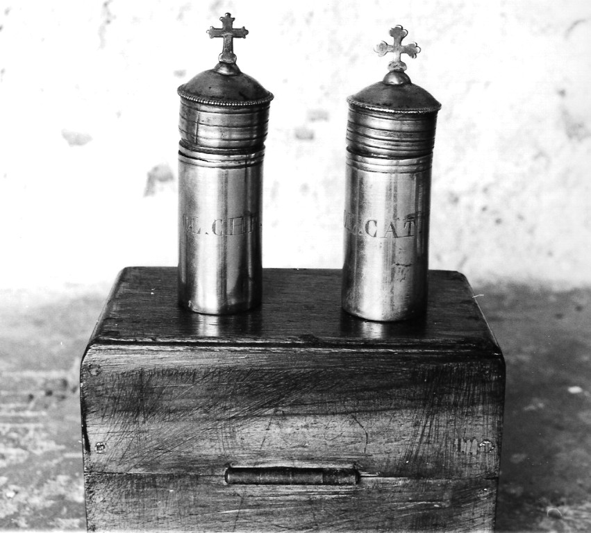 vasetti per oli santi - ambito laziale (sec. XIX)