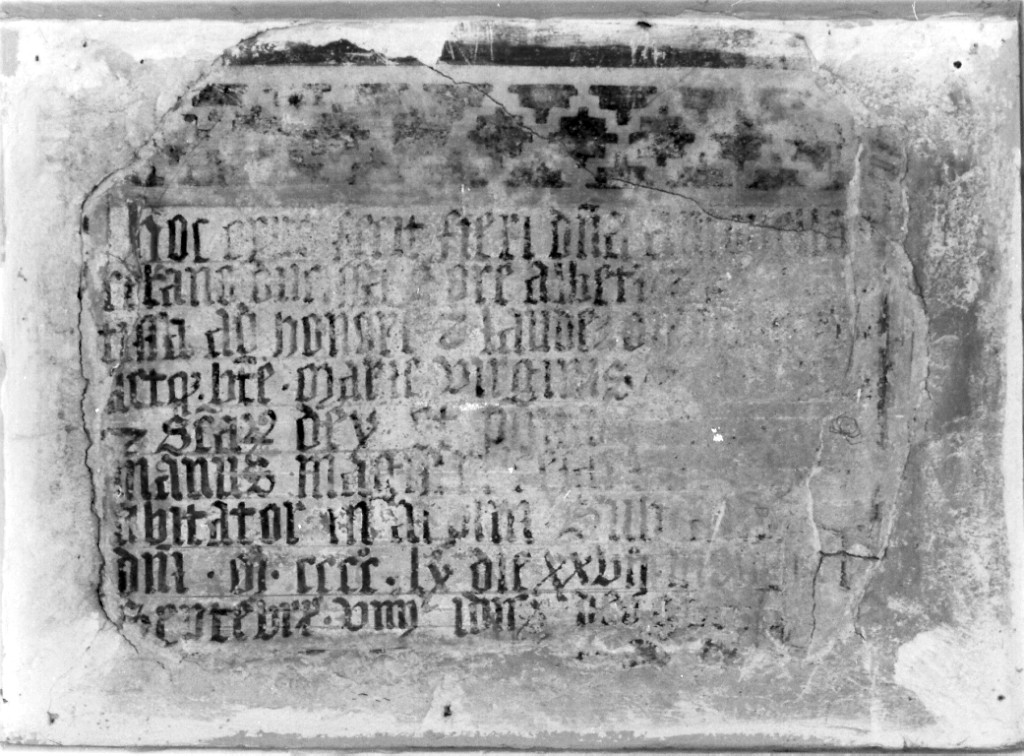 lapide documentaria - ambito laziale (sec. XV)