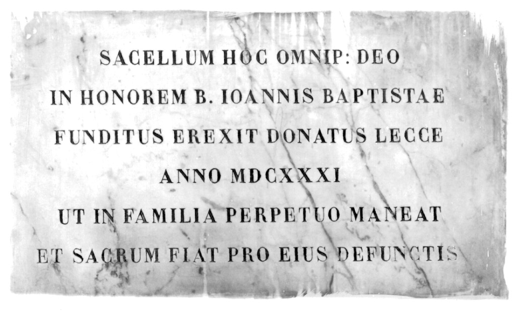 lapide documentaria - ambito laziale (sec. XVII)