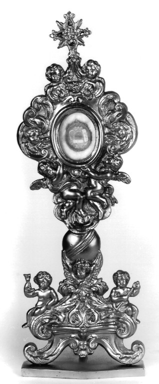 reliquiario - a ostensorio - ambito campano (ultimo quarto sec. XIX)