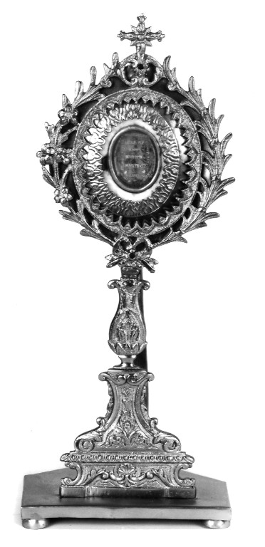 reliquiario - a ostensorio - ambito campano (ultimo quarto sec. XIX)