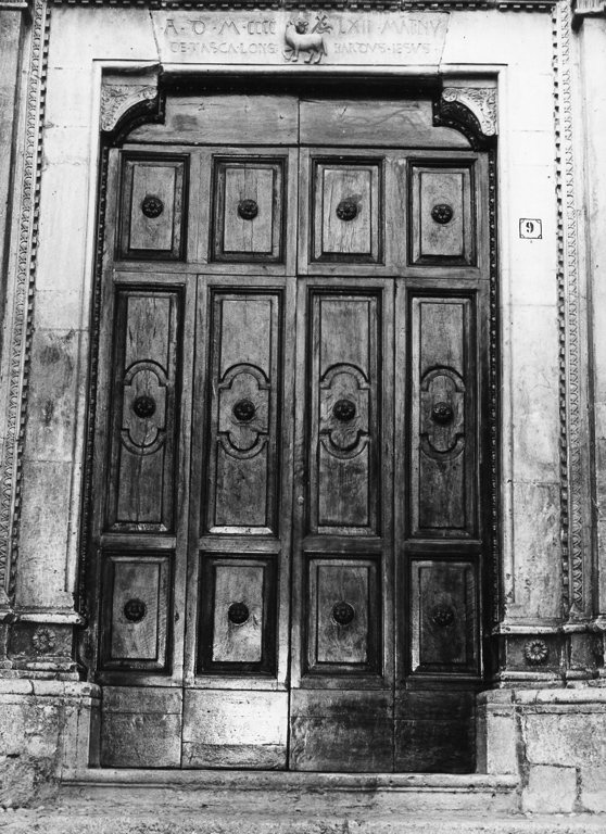 portone - a due battenti - ambito laziale (seconda metà sec. XIX)