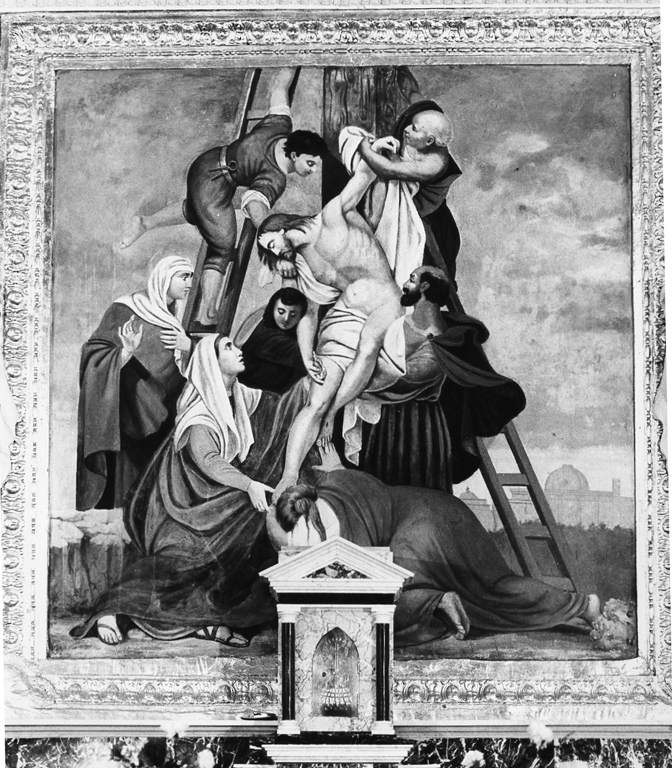 deposizione di Cristo dalla croce (dipinto) - ambito laziale (seconda metà sec. XIX)
