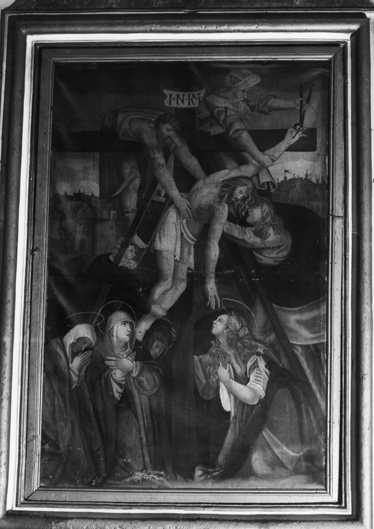 deposizione di Cristo dalla croce (dipinto) - ambito laziale (secc. XVI/ XVII)