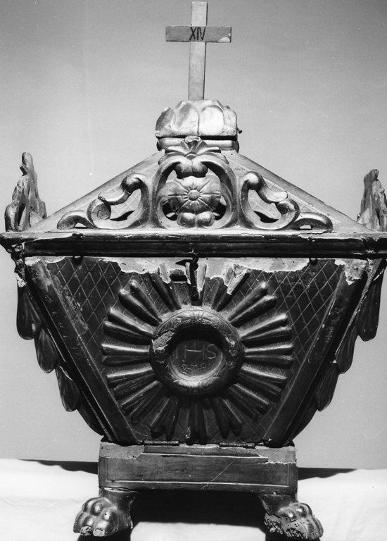 reliquiario a teca - a cassetta - ambito laziale (sec. XVII)