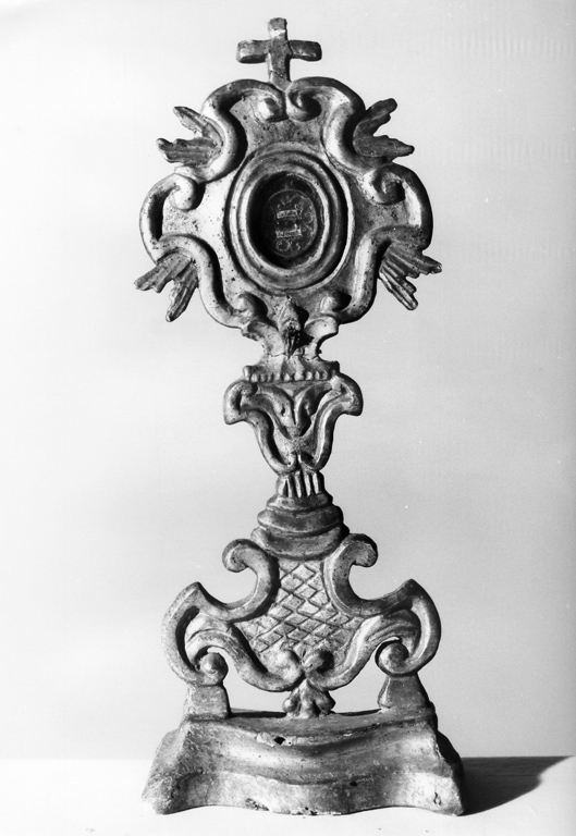 reliquiario - a ostensorio, serie - ambito laziale (sec. XVIII)