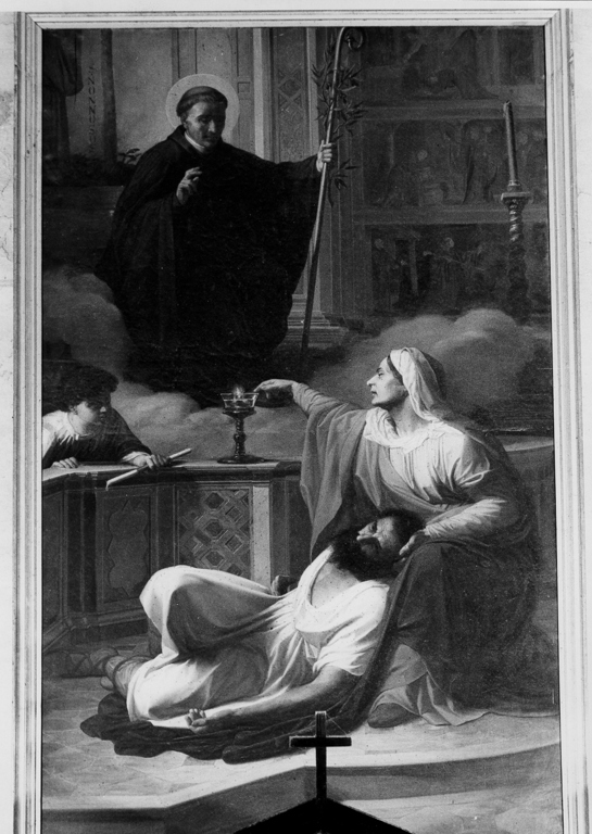 San Nonnoso Abate (dipinto) di Pasqualoni Vincenzo (attribuito) (sec. XIX)