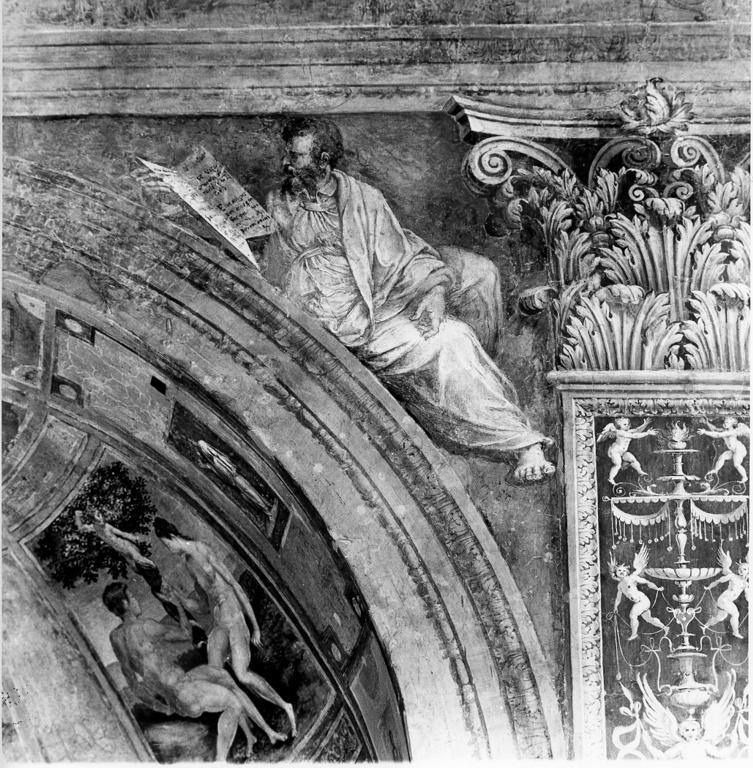 profeta (dipinto, elemento d'insieme) di Siciolante Girolamo (attribuito) (sec. XVI)