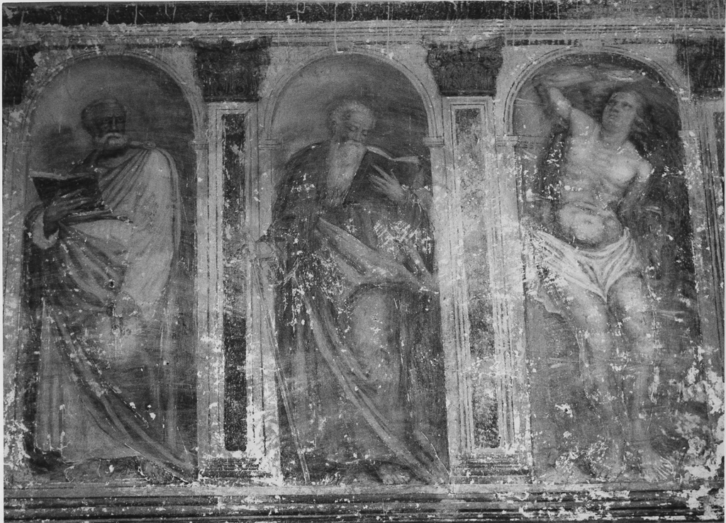 San Pietro, San Paolo e San Sebastiano (dipinto) - ambito laziale (fine/inizio secc. XVI/ XVII)