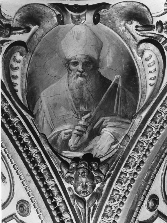 Sant'Agostino (dipinto, elemento d'insieme) di Cesari Giuseppe detto Cavalier d'Arpino (attribuito), Rossetti Cesare (attribuito) (sec. XVII)