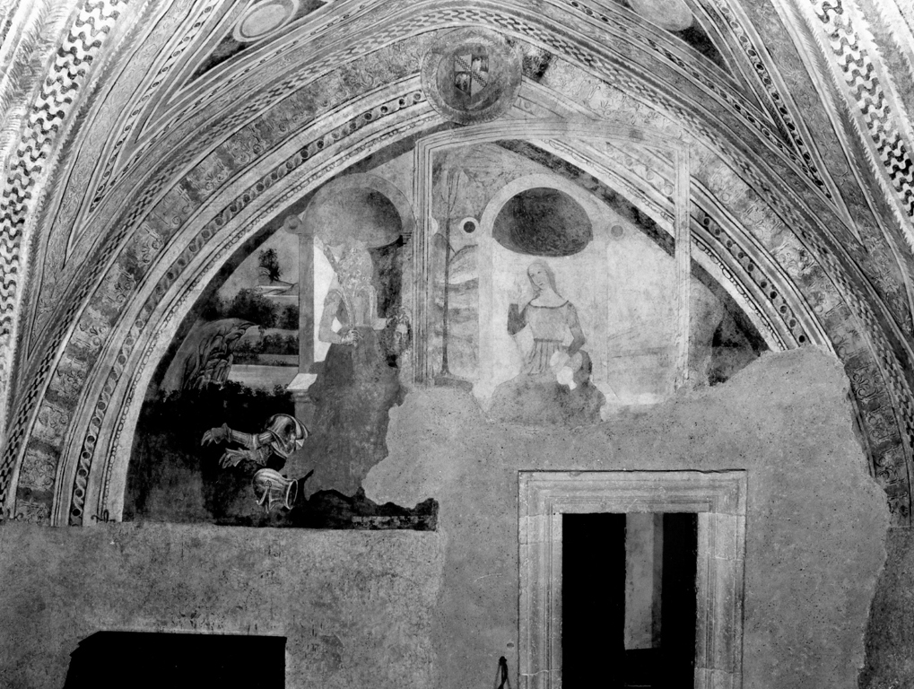 Fortezza e Temperanza (dipinto, ciclo) di Desiderio da Subiaco (attribuito) (fine sec. XV)