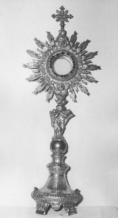 ostensorio - ambito napoletano (fine/inizio secc. XVIII/ XIX)