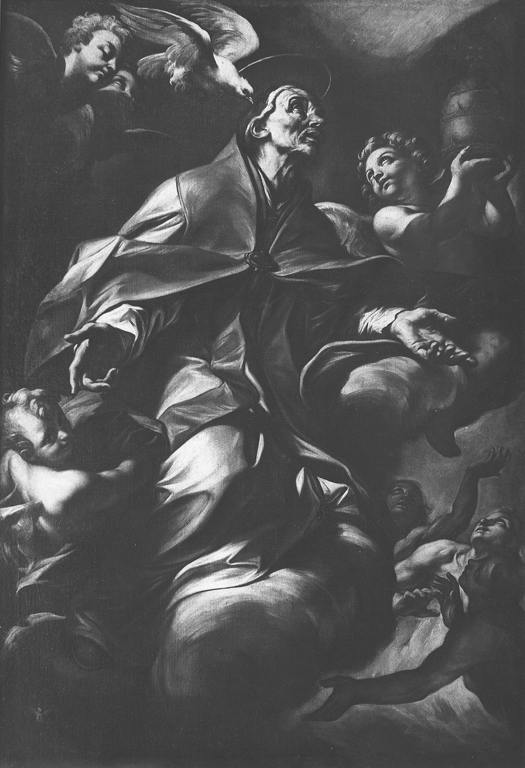 San Gregorio in gloria (dipinto) di Beinaschi Giovan Battista (sec. XVII)