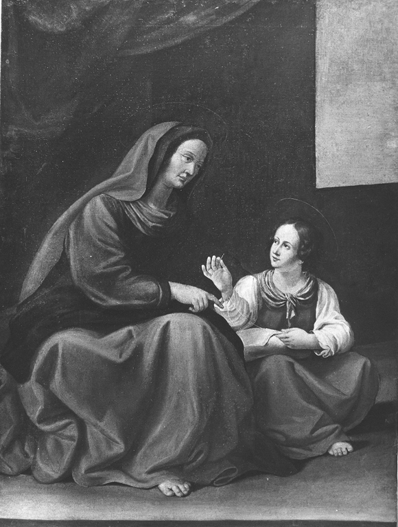 educazione di Maria Vergine (dipinto) di Manenti Vincenzo (sec. XVII)