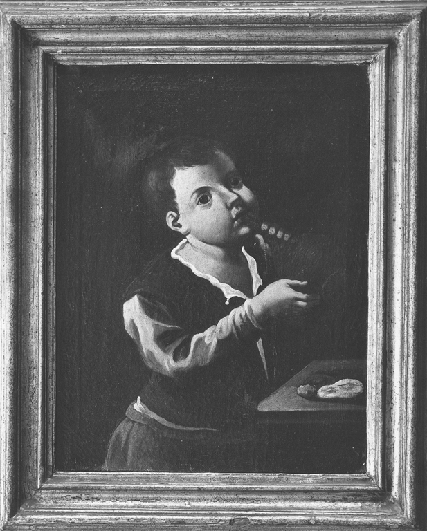 bambino che beve (dipinto) di Amorosi Antonio (maniera) (secc. XVII/ XVIII)