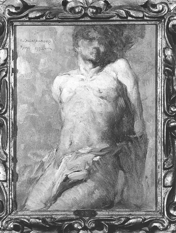 giovane nudo (dipinto) di Calcagnadoro Antonino (sec. XX)