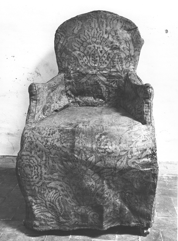 copertura di poltrona da cerimonia, serie - ambito laziale (secc. XVII/ XVIII)
