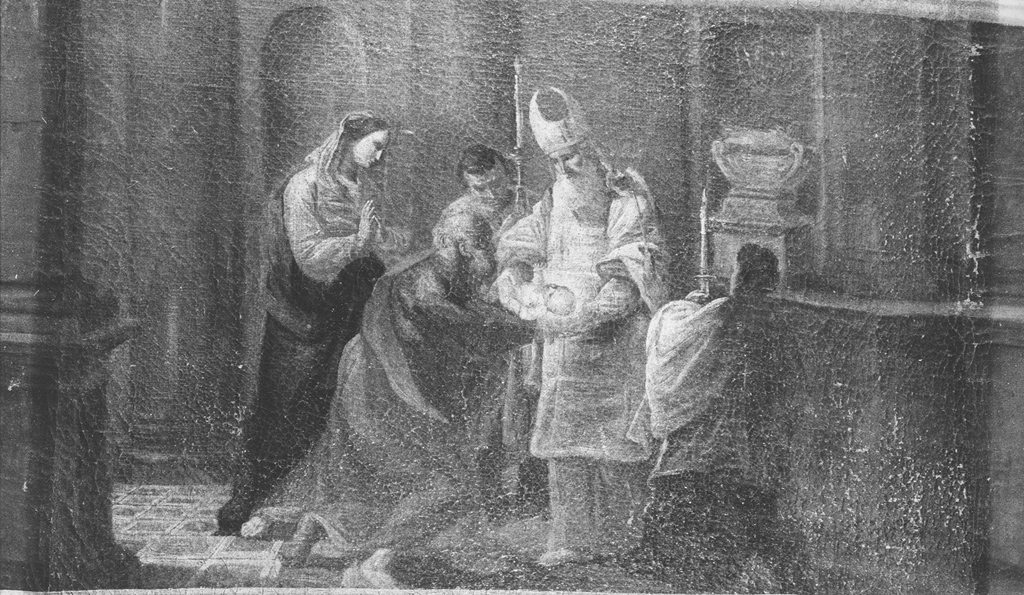 presentazione di Gesù al tempio (dipinto) - ambito Italia centrale (sec. XVIII)