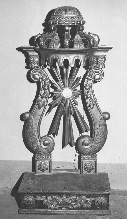 tronetto per esposizione eucaristica - ambito Italia centrale (fine/inizio secc. XIX/ XX)