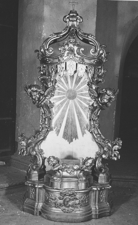 tronetto per esposizione eucaristica - ambito Italia centrale (sec. XIX)