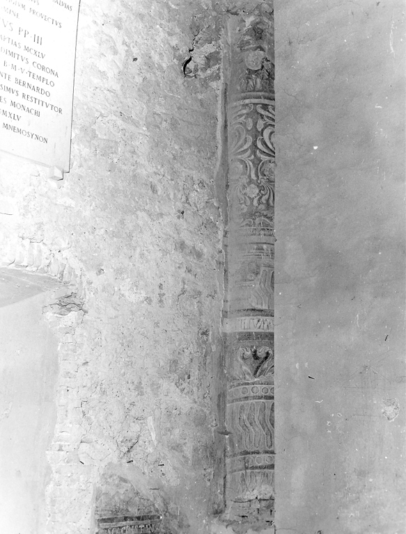 motivi decorativi (dipinto, frammento) - scuola romana (fine/inizio secc. XII/ XIII)