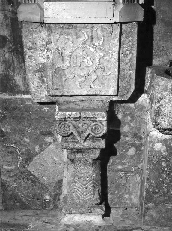 fonte battesimale - ambito laziale (secc. XI/ XIV, sec. XVI)