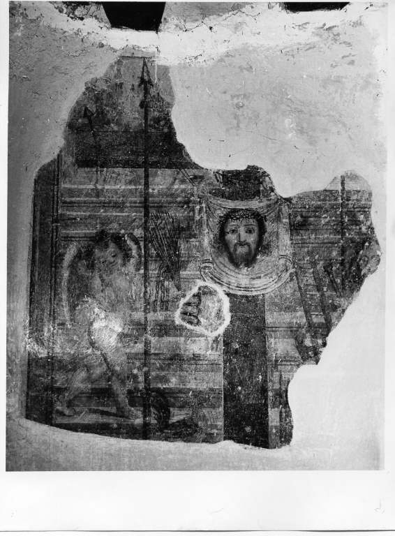 angeli con strumenti della passione (dipinto) - ambito laziale (fine/inizio secc. XVI/ XVII)