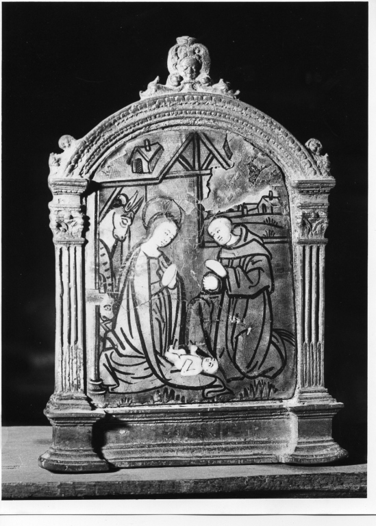 pace - a tavoletta, architettonica - manifattura fiamminga (prima metà sec. XV)