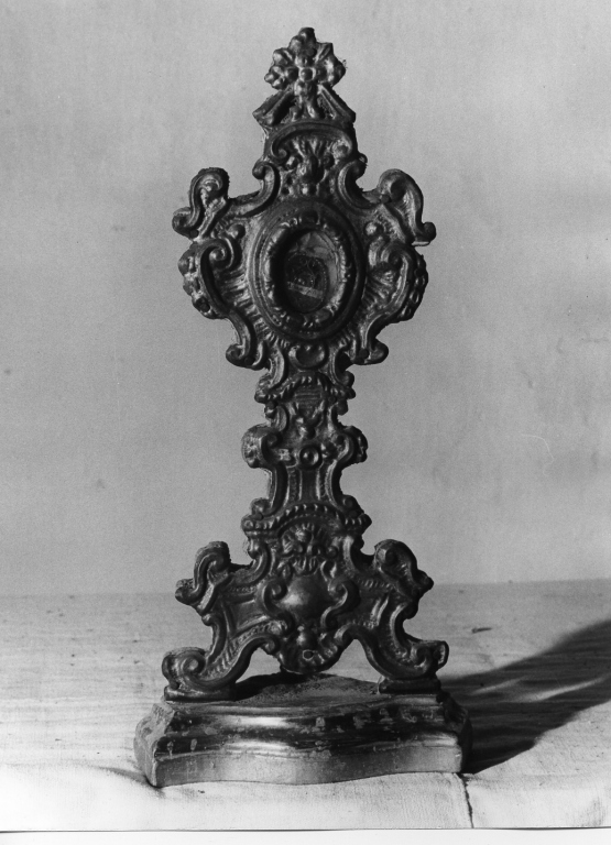 reliquiario - a ostensorio - manifattura laziale (sec. XVIII)