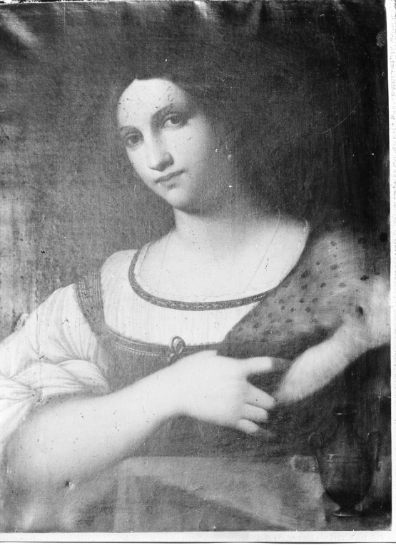 ritratto di donna (dipinto) - ambito laziale (sec. XIX)