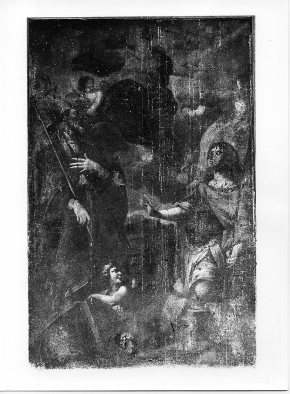 Madonna in gloria tra Santi martiri (dipinto) - ambito laziale (sec. XVII)