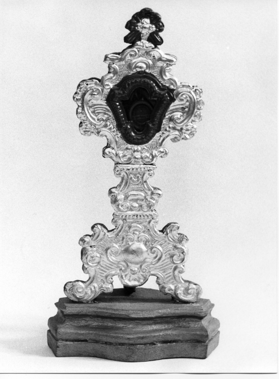 reliquiario - a ostensorio - manifattura laziale (sec. XVIII)