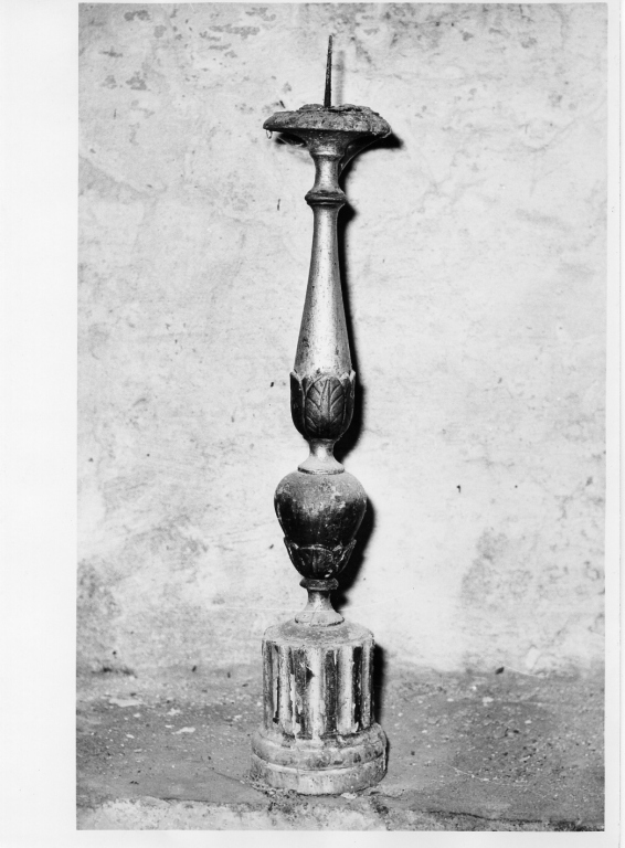 candeliere, serie - manifattura laziale (fine/inizio secc. XVIII/ XIX)