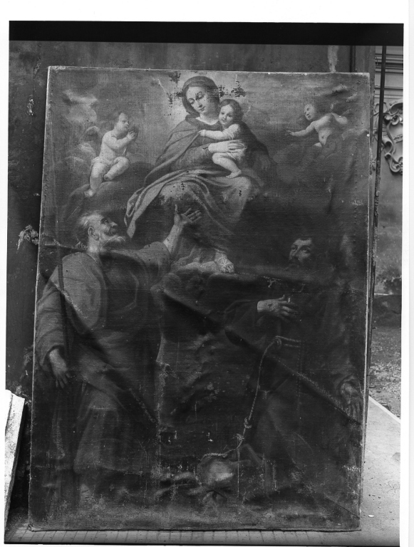 Madonna con Bambino e Santi (dipinto) - ambito laziale (sec. XVII)