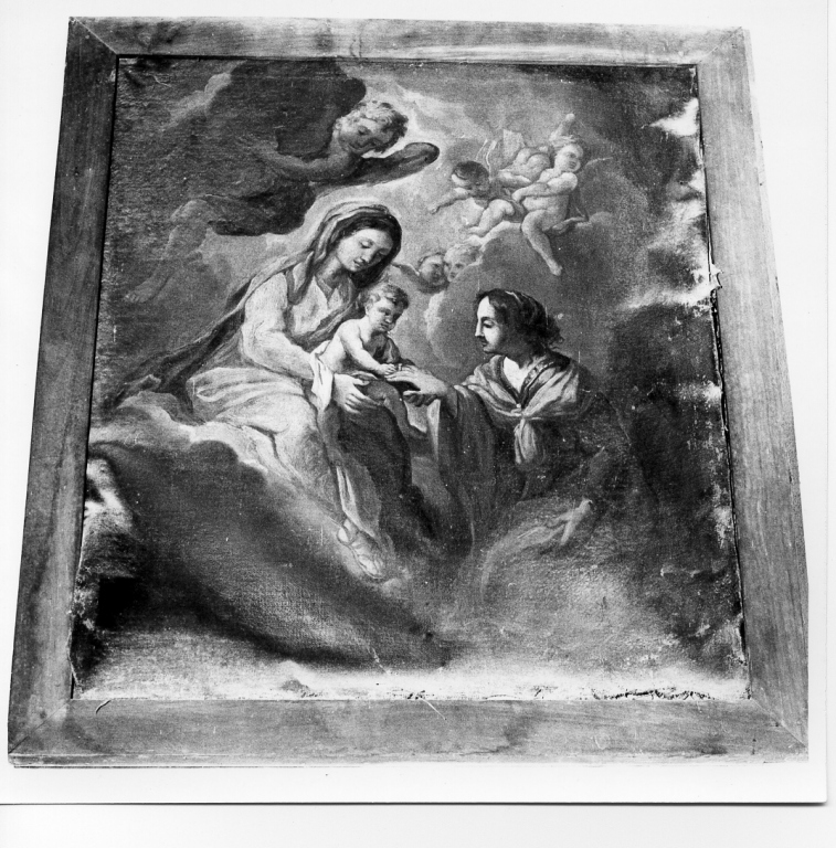 matrimonio mistico di Santa Caterina da Siena (dipinto) - ambito laziale (sec. XVIII)