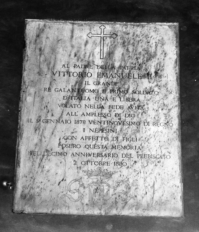 lapide commemorativa - ambito laziale (sec. XIX)