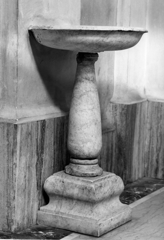 acquasantiera - a fusto - ambito laziale (inizio sec. XX)