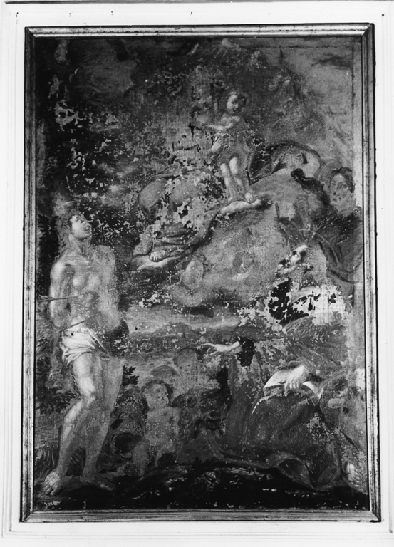 Madonna col Bambino e santi (dipinto) - ambito viterbese (prima metà sec. XVII)