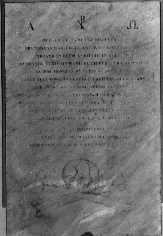 lastra tombale - ambito viterbese (sec. XIX)