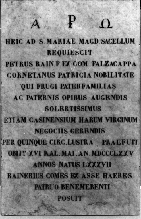 lastra tombale - ambito viterbese (sec. XIX)