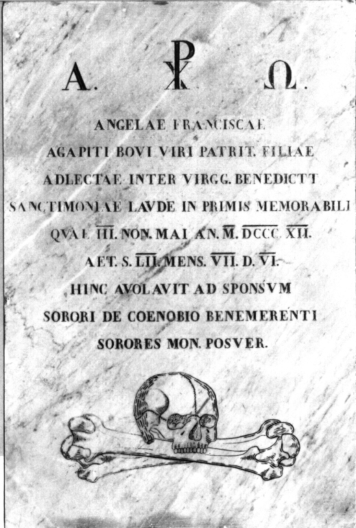 lastra tombale - ambito viterbese (sec. XIX)