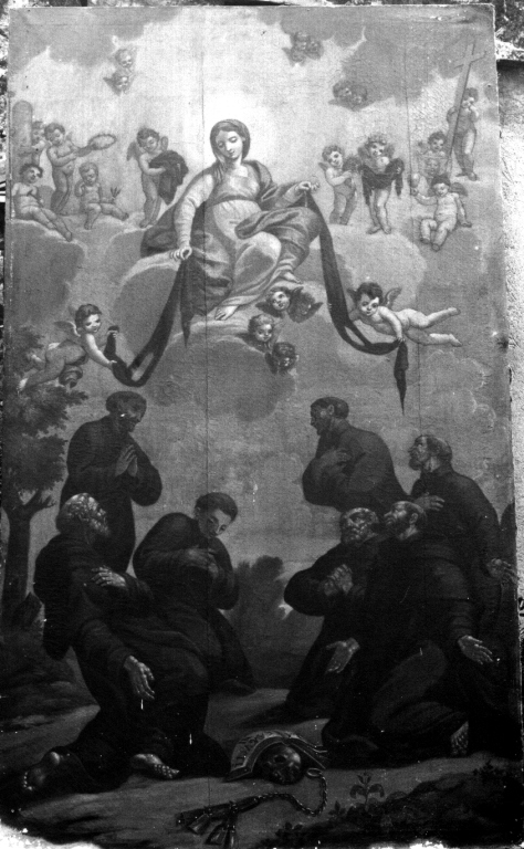 Madonna e Santi fondatori dell'Ordine dei Padri Serviti (dipinto) - ambito viterbese (sec. XVIII)