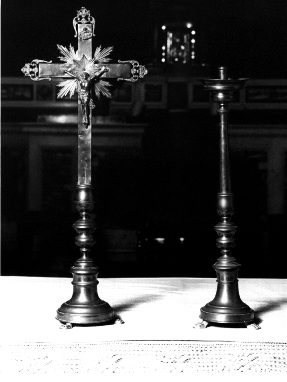 servizio d'altare, insieme - ambito viterbese (seconda metà sec. XIX)